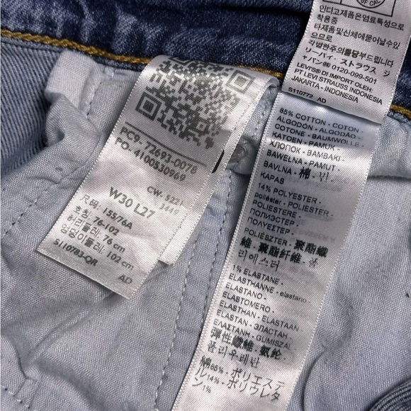 Levi's Ribcage Straight Ankle Jeans Women Msr 30x25 Medium Wash Button Fly - Picture 16 of 16